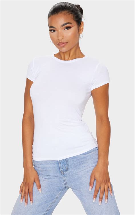 luxury white t shirt women's.